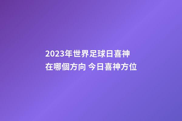 2023年世界足球日喜神在哪個方向 今日喜神方位